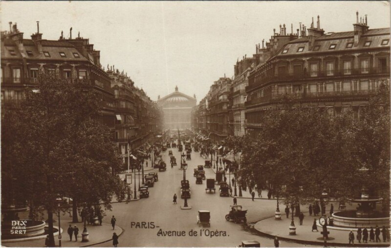 Carte postale ancienne Paris 2e Avenue de l'Opéra