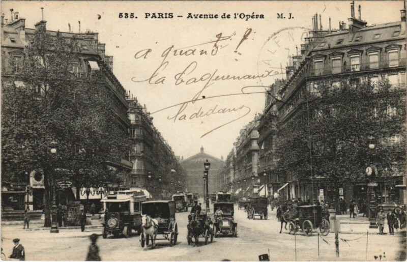 Carte postale ancienne Paris 2e Avenue de l'Opéra