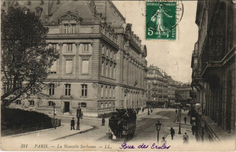 Carte postale ancienne Paris 5e La Sorbonne