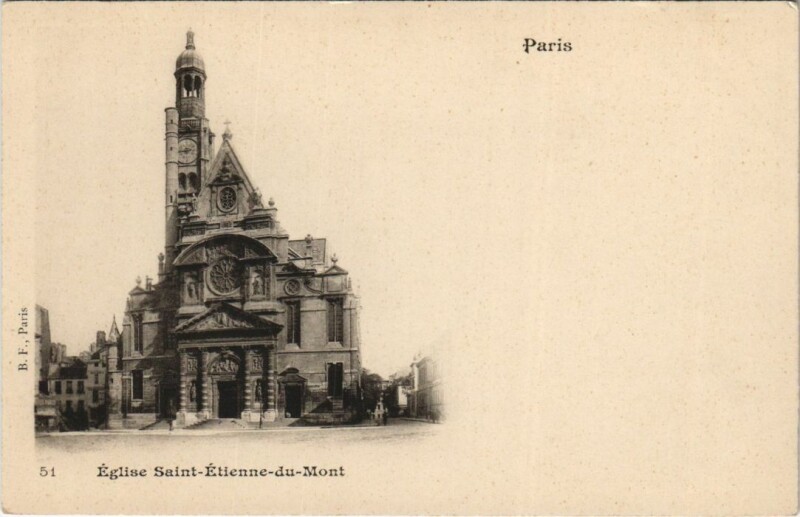 Carte postale ancienne Paris 5e Saint-Etienne-du-Mont
