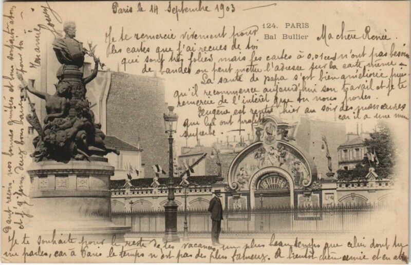 Carte postale ancienne Bal Bullier à Paris 5e