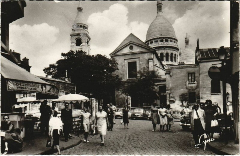 Carte postale ancienne Paris 18e Montmartre Le Sacré-Coeur