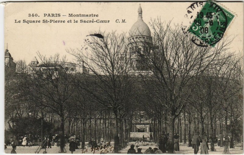 Carte postale ancienne Paris 18e Montmartre Le Sacré-Coeur