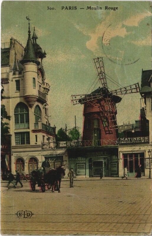 Carte postale ancienne Moulin Rouge à Paris 9e