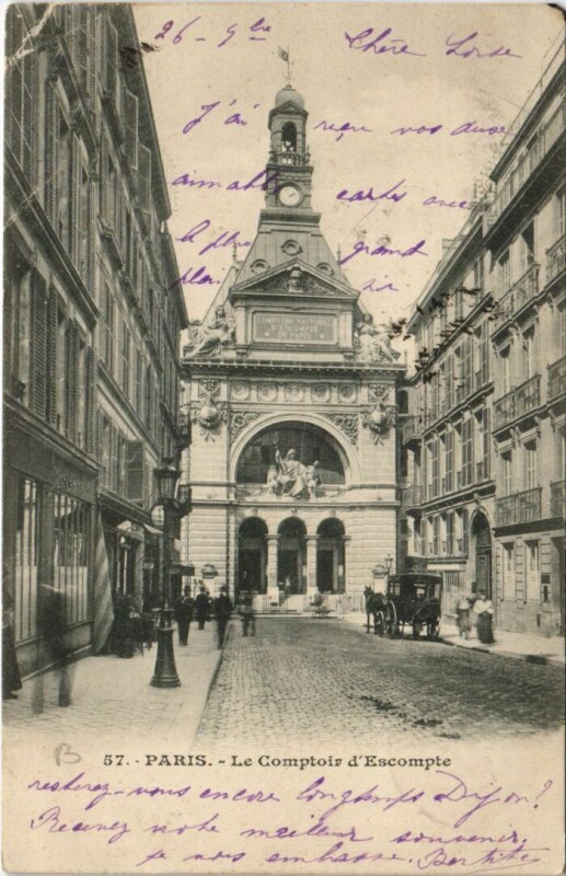 Carte postale ancienne Paris 18e Comptoir d'Escompte