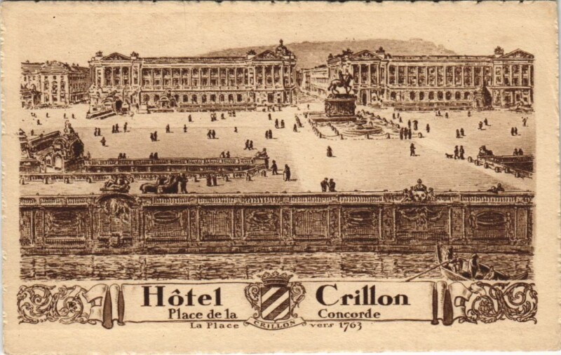 Carte postale ancienne Paris 8e place de la Concorde Hotel Crillon