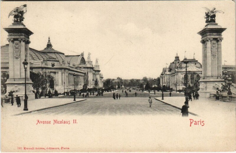 Carte postale ancienne Paris 8e Avenue Nicolas Ii