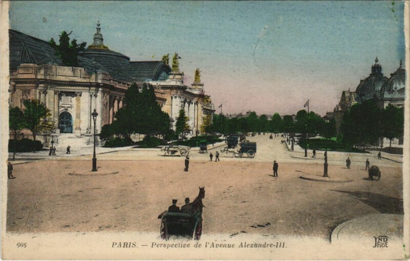 Carte postale ancienne Paris 8e Avenue Alexandre Iii