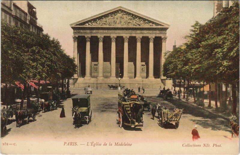 Carte postale ancienne Paris 8e La madeleine