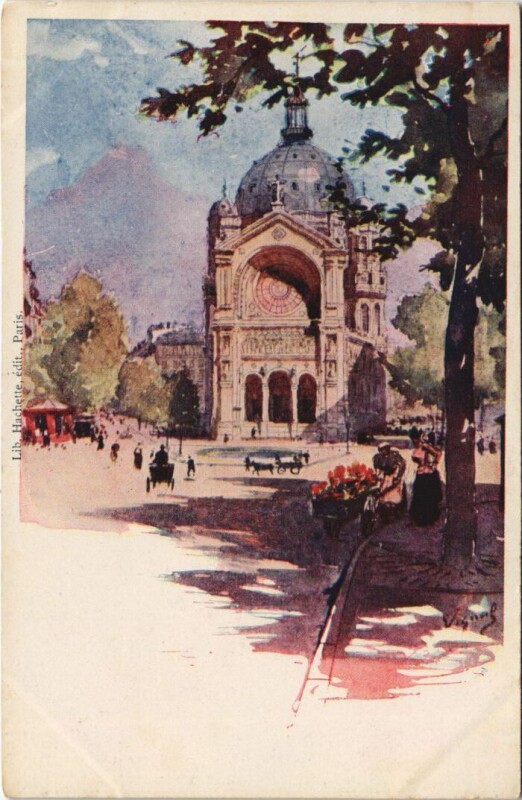 Carte postale ancienne Paris 8e Eglise Saint-Augustine à Saint-Augustin
