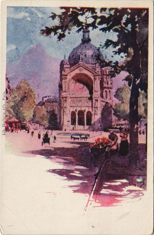 Carte postale ancienne Paris 8e Eglise Saint-Augustine à Saint-Augustin