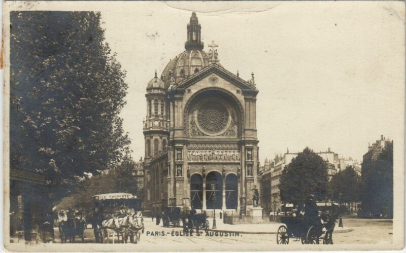 Carte postale ancienne Paris 8e Eglise Saint-Augustine à Saint-Augustin