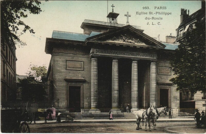 Carte postale ancienne Paris 8e Eglise Saint-Philippe du Roule