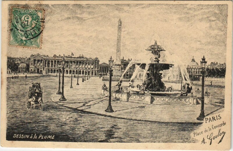 Carte postale ancienne Paris 8e Place de la Concorde