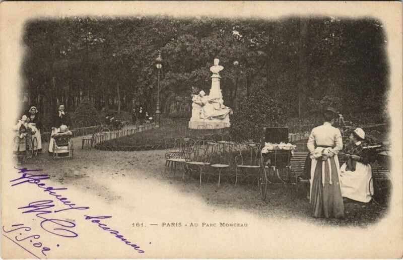 Carte postale ancienne Paris 8e Parc Monceau