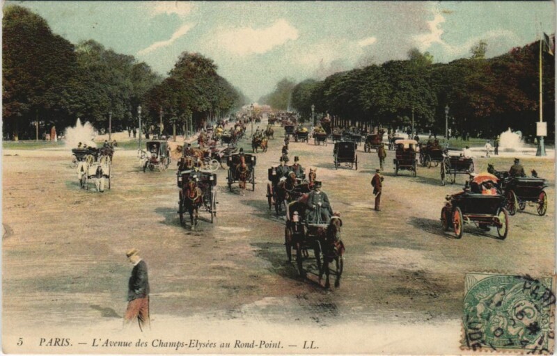Carte postale ancienne Paris 8e Champs-Elysées