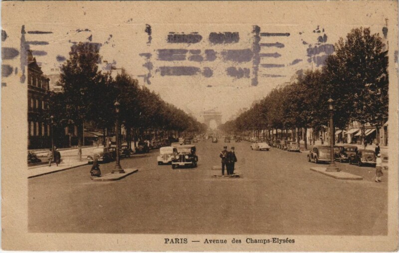 Carte postale ancienne Paris 8e Champs-Elysées