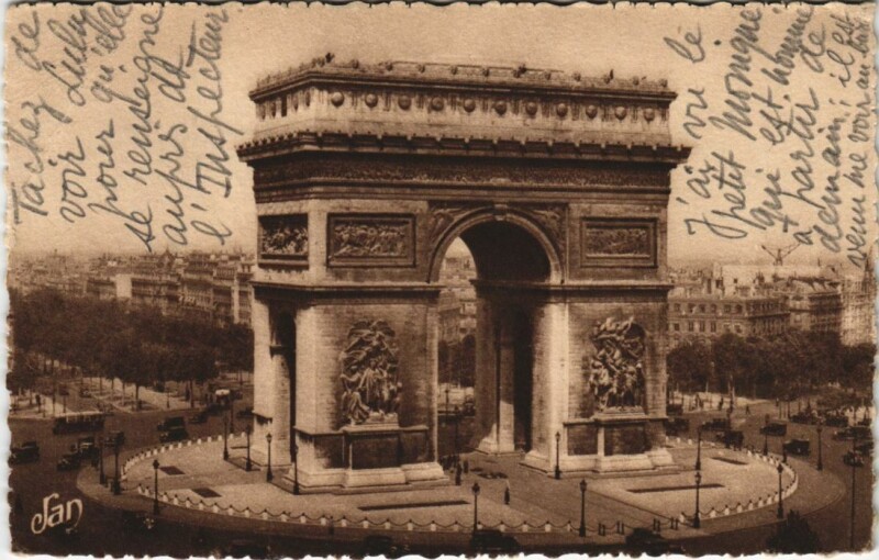 Carte postale ancienne Paris 8e Arc de Triomphe de l'Etoile