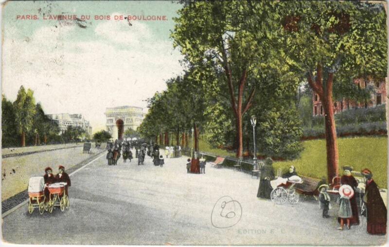 Carte postale ancienne L'Avenue du Bois de Boulogne à Paris 16e