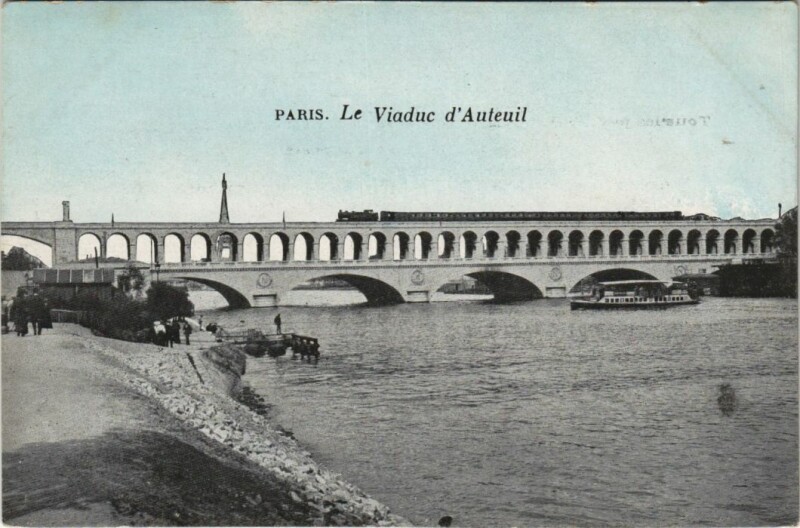Carte postale ancienne Le Viaduc d'Auteuil à Paris 16e