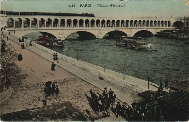 Carte postale ancienne Viaduc d'Auteuil à Paris 16e