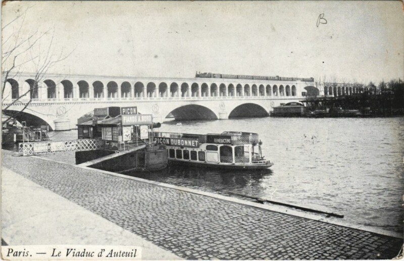 Carte postale ancienne Paris 16e Viaduc d'Auteuil