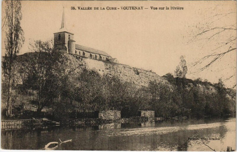 Carte postale ancienne Voutenay Vue sur la Riviere - Vallee de la Cure