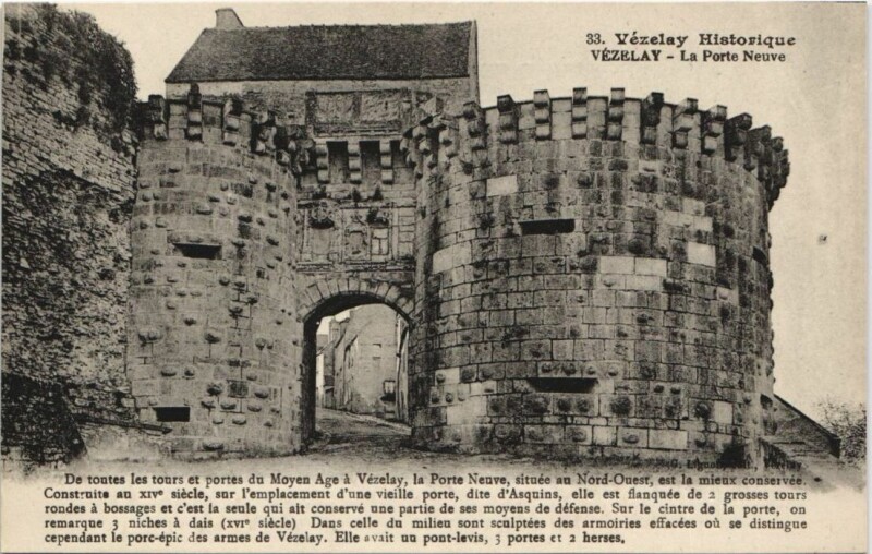 Carte postale ancienne Vezelay La Porte Neuve