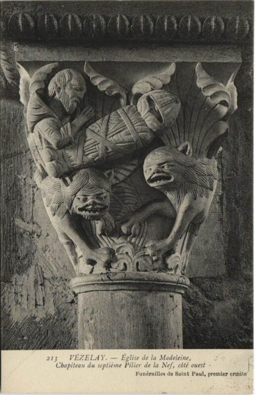 Carte postale ancienne Vezelay Eglise de la Madeleine - Artwork