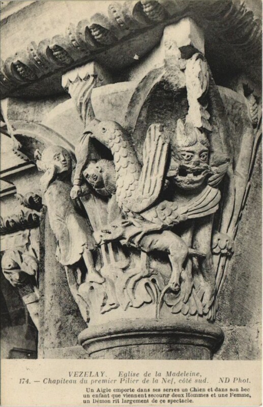 Carte postale ancienne Vezelay Eglise de la Madeleine - Artwork