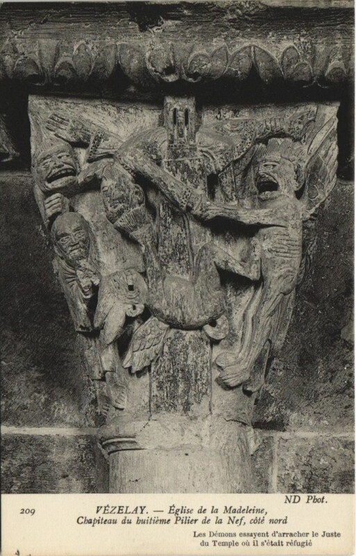Carte postale ancienne Vezelay Eglise de la Madeleine - Artwork