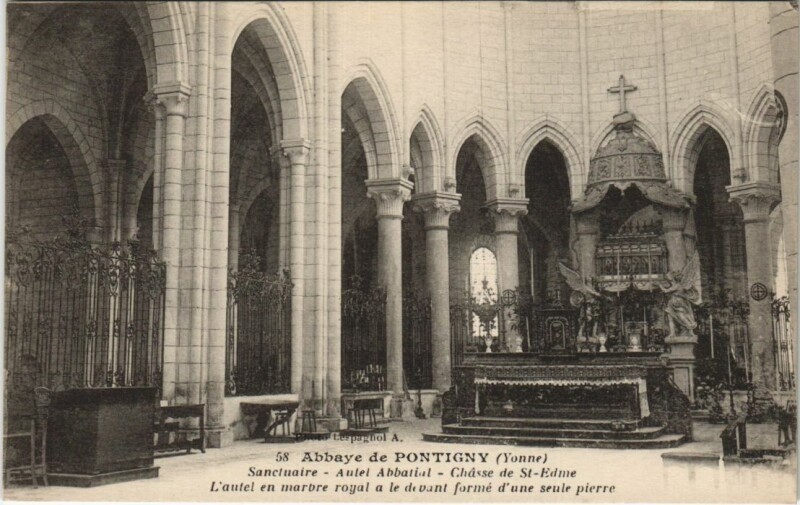 Carte postale ancienne Pontigny Abbaye - Sanctuaire à Pontigny