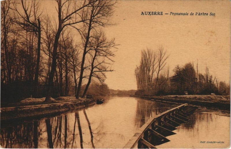 Carte postale ancienne Auxerre Promenade de l'Arbre Sec à Auxerre