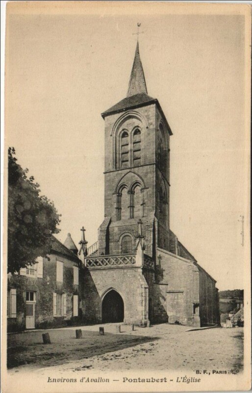 Carte postale ancienne Pontaubert L'Eglise à Pontaubert
