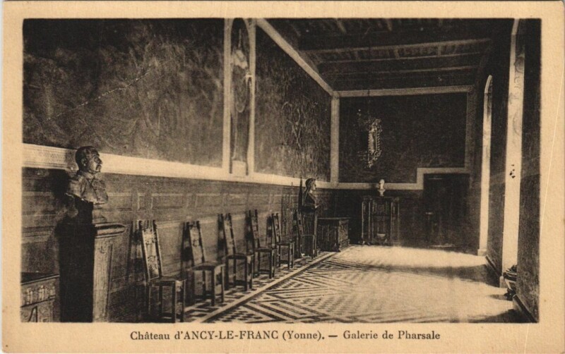 Carte postale ancienne Ancy-le-Franc Chateau - Galerie de Pharsale à Ancy-le-Franc