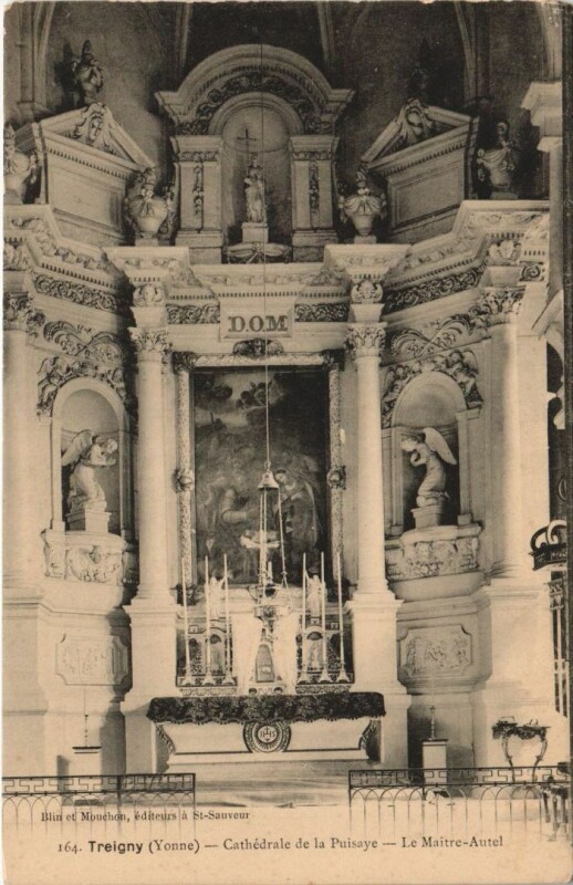 Carte postale ancienne Treigny Cathedrale de la Puisaye - Le Maitre-Autel