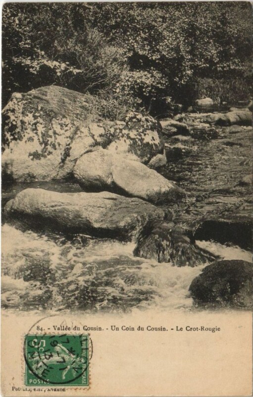 Carte postale ancienne Vallee du Cousin - Un Coin du Cousin - Le Crot-Rougie