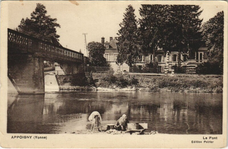 Carte postale ancienne Appoigny Le Pont à Appoigny