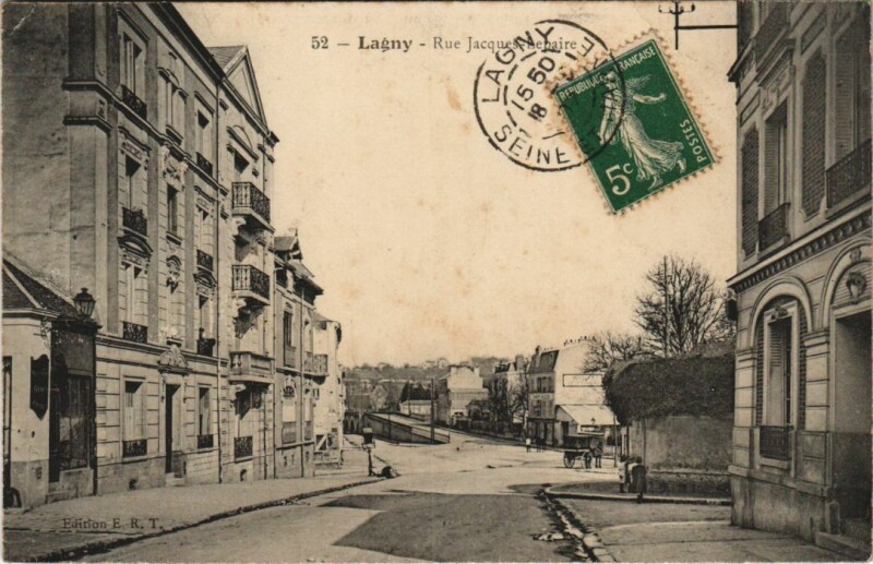 Carte postale ancienne Lagny Rue Jacques-Lepaire