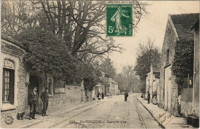 Carte postale ancienne Barbizon Grande Rue à Barbizon