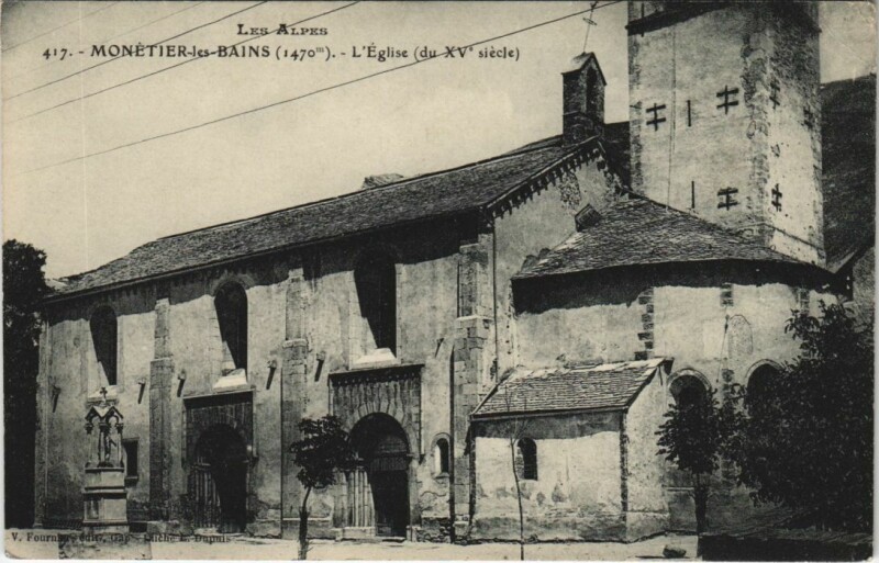Carte postale ancienne Le Monetier-les-Bains L'Eglise