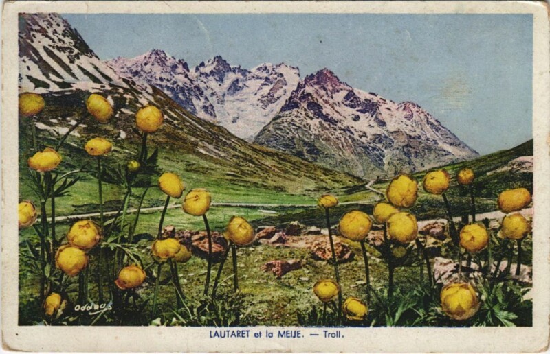 Carte postale ancienne Lautaret et la Meije - Troll