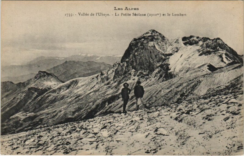 Carte postale ancienne Vallee de l'Ubaye - La Petite Seolane et le Lembert