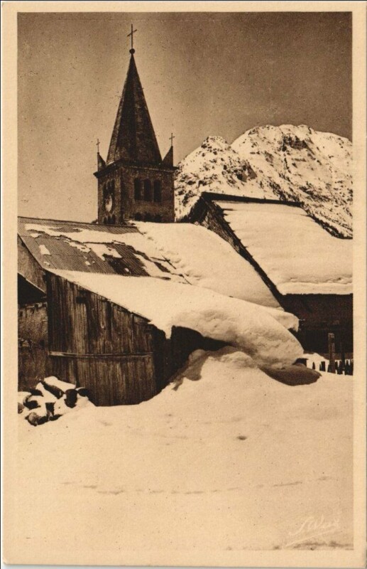 Carte postale ancienne Montgenevre L'Eglise