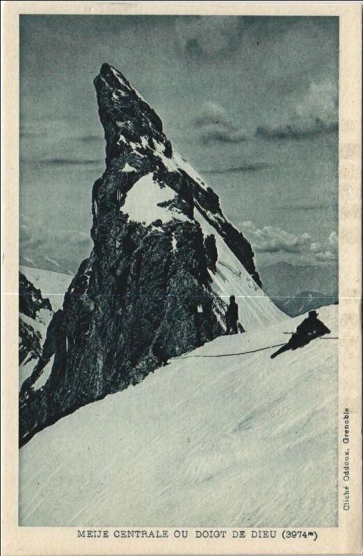 Carte postale ancienne Meije Centrale ou Doigt de Dieu