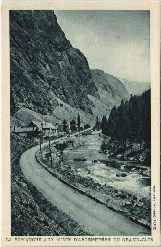 Carte postale ancienne L'Argentiere-la-Bessee La Romanche aux Mines-d'Argentiere