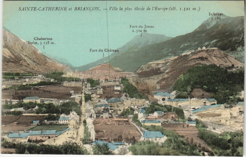 Carte postale ancienne Sainte-Catherine Et Briancon - Vue Panoramique