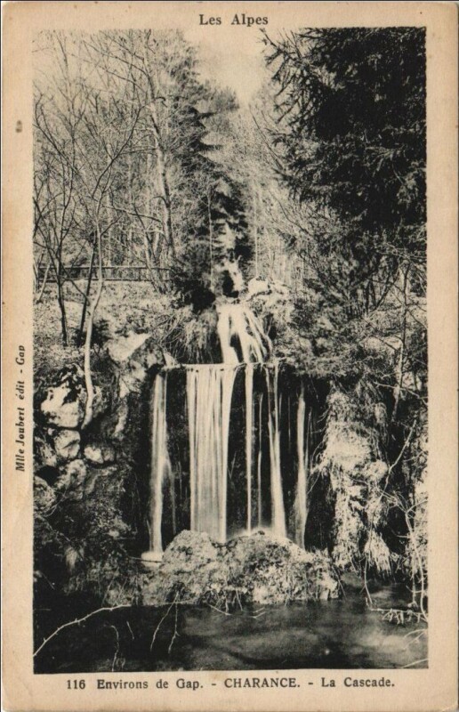 Carte postale ancienne Gap Environs - Charance - La Cascade