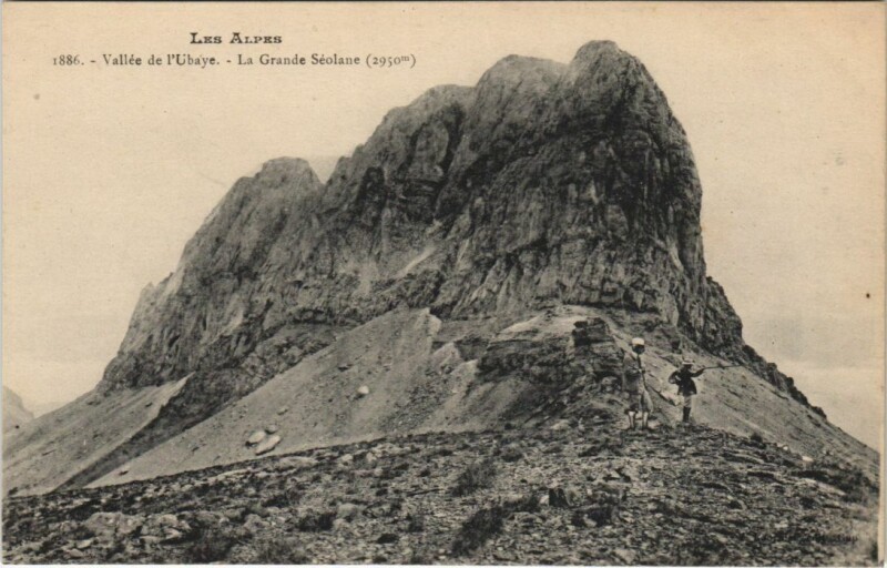 Carte postale ancienne Vallee de l'Ubaye - La Grande Seolane