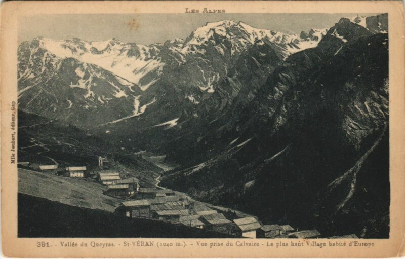 Carte postale ancienne Saint-Veran Vue prise du Calvaire